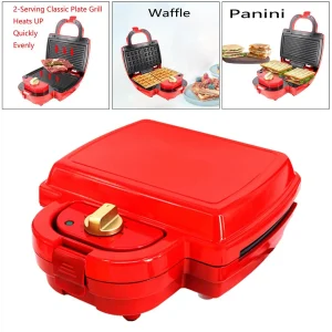 3in1 électrique Sandwich Gaufrier Gril Pratique 750W US Plug Cadeaux 9