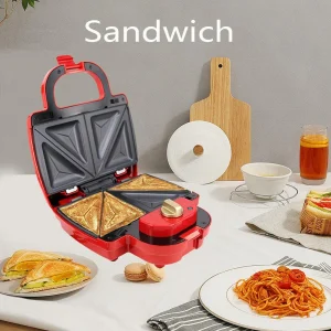 3in1 électrique Sandwich Gaufrier Gril Pratique 750W US Plug Cadeaux 13
