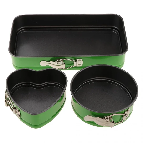 3pcs Springform Pan Set Pâte À Gâteau Antiadhésif Cuisson Cuisson … 1