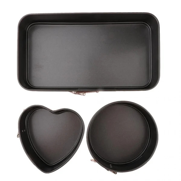3pcs Springform Pan Set Pâte À Gâteau Antiadhésif Cuisson Cuisson … 6