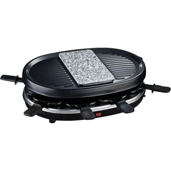 Appareil à Raclette Multifonctions 3 En 1 Pour 8 Personnes 900W Noir … 1