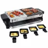 Raclette Avec Pierre Chaude Et Plaque De Cuisson En Acier Inoxydable 8… 5