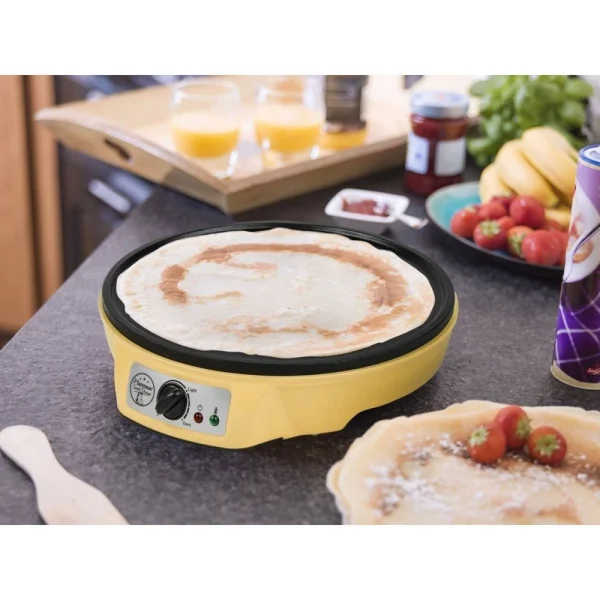 Bestron Crêpière électrique 1000W Diam. 30cm – En Jaune 3