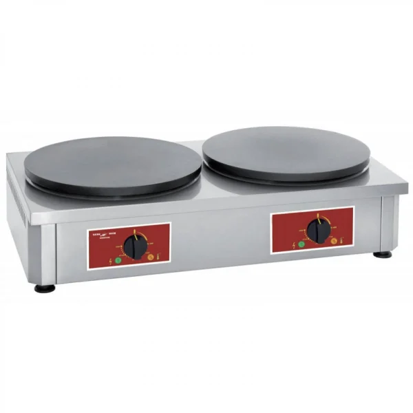 Crêpière Professionnelle Double Electrique Plaques Rondes En Fonte -… 1