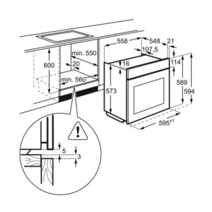 Four Intégrable 72l 60cm A+ Pyrolyse Inox – Koedp41x – ELECTROLUX 15