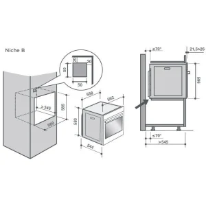 Four Intégrable Multifonction 73l 60cm A+ Pyrolyse Inox – Dop8360x – … 13