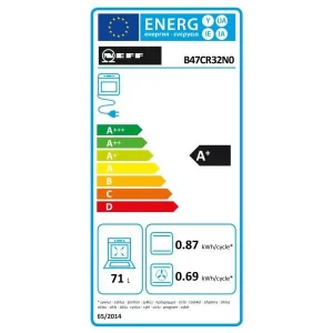 NEFF Four Intégrable Multifonction 71l 60cm A+ Ecocleanplus Noir – B47cr32… 9