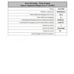Four Encastrable Pyrolyse SOP6416LX 9