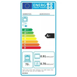 Four Multifonction 73l 60cm A+ Pyrolyse Inox – Akzm8530ix – WHIRLPOOL 6