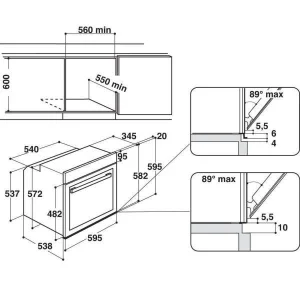 Four Intégrable 73l 59,5cm A Pyrolyse – Akzm8480ix – WHIRLPOOL 9