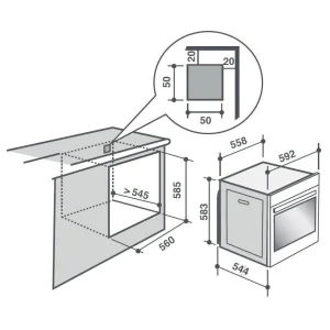 Four Intégrable Multifonction 73l 60cm A+ Pyrolyse Noir/inox – Sop661… 10