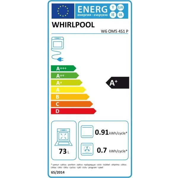 Whirlpool Four Intégrable Multifonction 73l 60cm A+ Pyrolyse Inox – W6om54s1p -… 4
