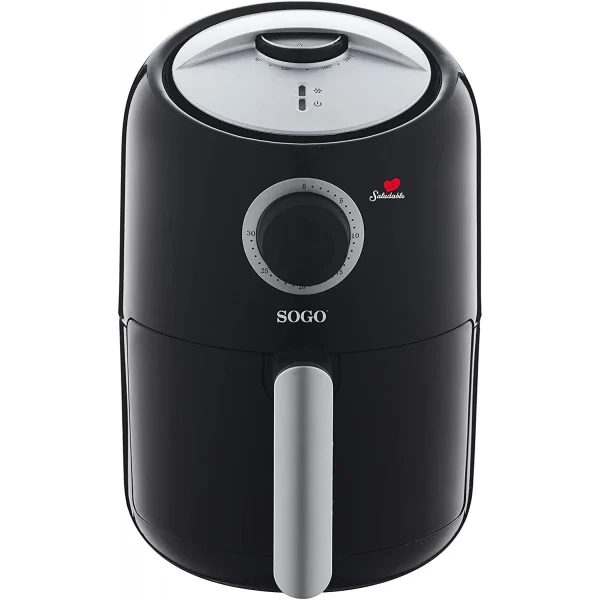Friteuse à Air Chaud Sans Huile De 1,6L 1500W Gris Noir 1