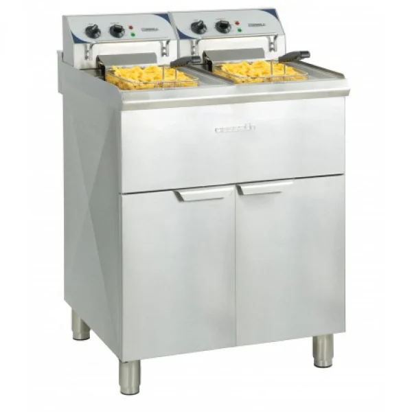 Friteuse Professionnelle Sur Coffre Haut Rendement – 2 X 10 Litres – 2… 1