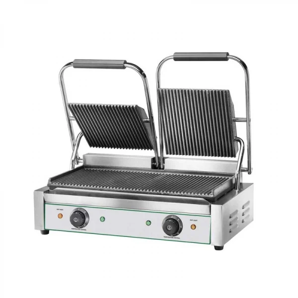 Grill Panini Double Plaque Supérieure Et Inférieure Rainurées En Fo… 1