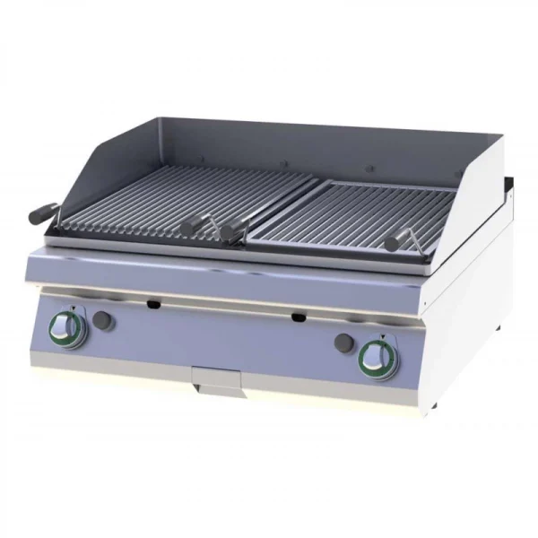 Grill Pierre De Lave Au Gaz à Poser Double Zone De Cuisson – 15 KW – 1
