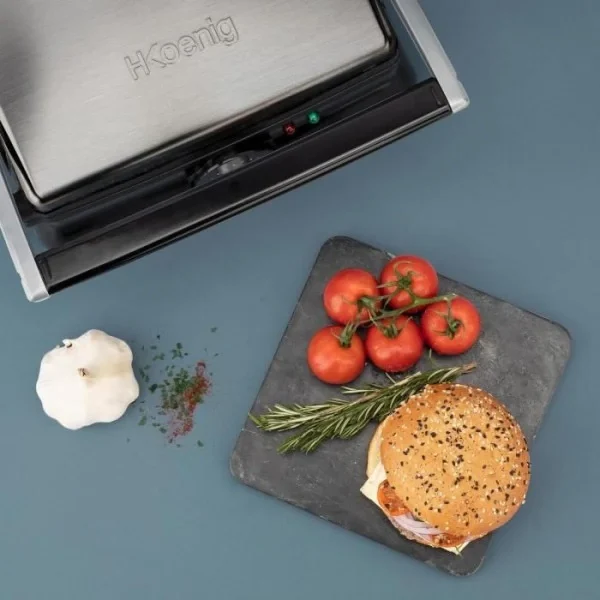 H.KoeNIG GR20 – Grille-viande électrique Mutlifonction – Inox 6