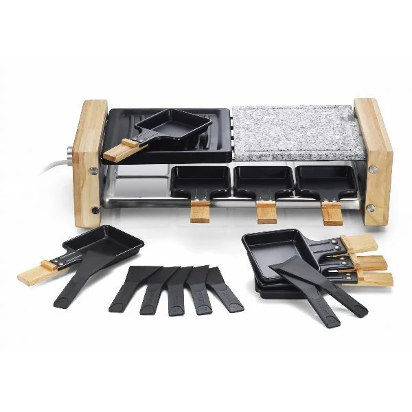 RACLETTE GRIL PIERRE 1200W BOIS KITCHENCHEF – WOODFAMILY8 1