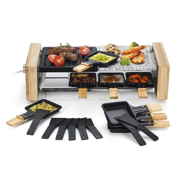 RACLETTE GRIL PIERRE 1200W BOIS KITCHENCHEF – WOODFAMILY8 4