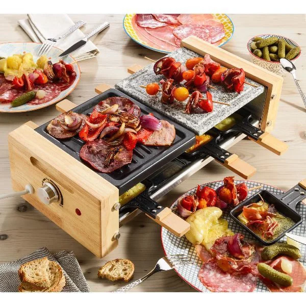 RACLETTE GRIL PIERRE 1200W BOIS KITCHENCHEF – WOODFAMILY8 5