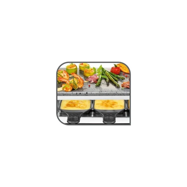 Tefal Appareil à Raclette 10 Personnes 1350w + Pierre à Griller – Pr457b12… 5