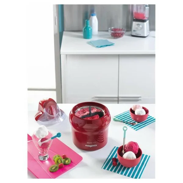 Promo 😀 Sorbetière 1.5 L Rouge Magimix 😉 3